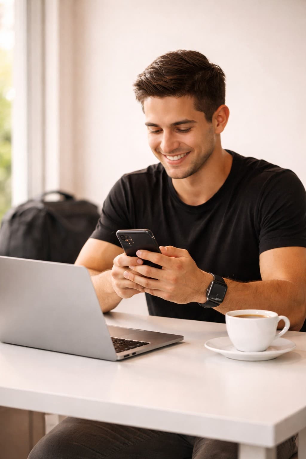 Personal trainer gestisce i clienti dall'app